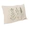 Hello Honey® Hand-Embroidered Botanicals Linen Blend Lumbar Pillow with Kantha Stitch & Flanged Edge